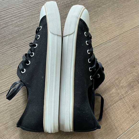 Republic Mens NR01040001 Black Low Top Night Cap Canvas Size 9.5 Sneakers - Picture 7 of 12